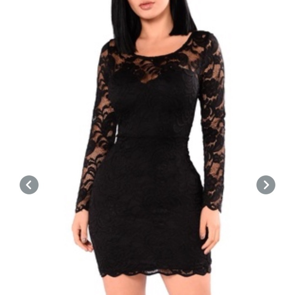 black lace dress
